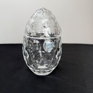 Godinger Crystal Legends Egg Trinket Box 24% Lead Crystal Made in Poland